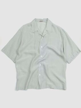Barena Light Sage Short-Sleeve Camp Collar Shirt